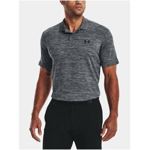 Šedé pánské žíhané sportovní polo tričko Under Armour UA Performance 3.0 Polo