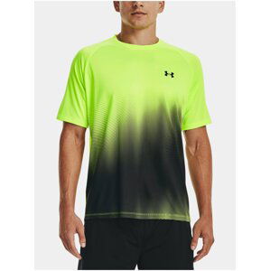 Černo-zelené pánské sportovní tričko Under Armour UA Tech Fade SS