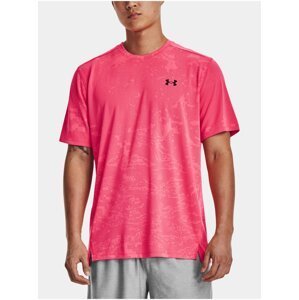 Růžové pánské vzorované sportovní tričko Under Armour UA Tech Vent Jacquard SS