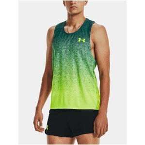 Zelené pánské vzorované sportovní tílko Under Armour UA RUSH CICADA SINGLET