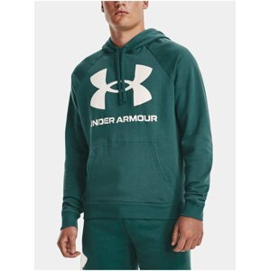 Petrolejová pánská mikina s kapucí Under Armour UA Rival Fleece Big Logo HD