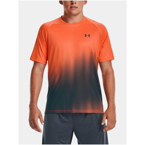 Černo-oranžové pánské sportovní tričko Under Armour UA Tech Fade SS