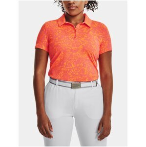 Oranžovo-růžové dámské vzorované sportovní polo tričko Under Armour UA Playoff Printed SS Polo