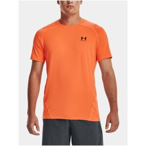Oranžové pánské sportovní tričko Under Armour UA HG Armour Fitted SS