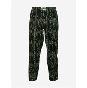 Zeleno-černý pánský spodní díl pyžama Styx