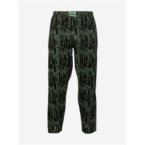 Zeleno-černý pánský spodní díl pyžama Styx