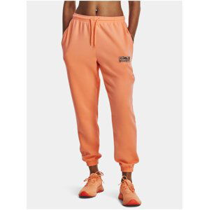 Oranžové dámské sportovní tepláky Under Armour UA Summit Knit Joggers