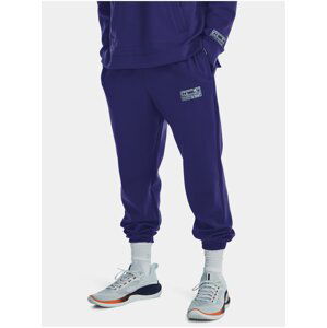 Tmavě modré pánské sportovní tepláky Under Armour UA Summit Knit Joggers