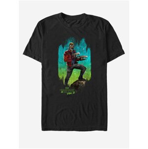 Černé unisex tričko Star-Lord Strážci Galaxie vol. 2 ZOOT.FAN Marvel