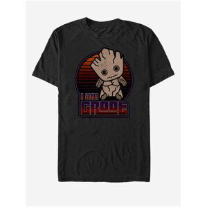 Černé unisex tričko I Am Groot Strážci Galaxie Marvel