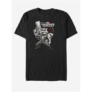 Černé unisex tričko Rocket Strážci Galaxie ZOOT.FAN Marvel