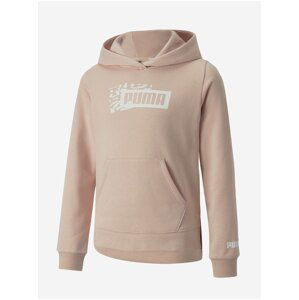 Světle růžová holčičí mikina s kapucí Puma Alpha