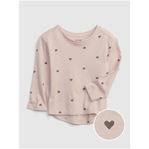 Růžové holčičí tričko z organické bavlny GAP