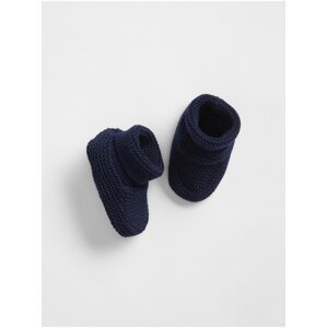 Tmavě modré dětské pletené botičky GAP Brannan