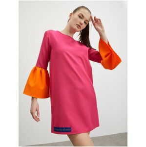 Oranžovo-růžové dámské šaty Simpo Star
