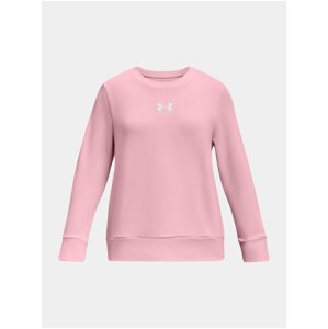 Růžová holčičí sportovní mikina Under Armour UA Rival Terry Crew