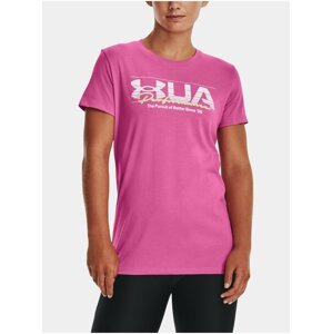 Růžové dámské sportovní tričko Under Armour UA VINTAGE PERFORMANCE SS