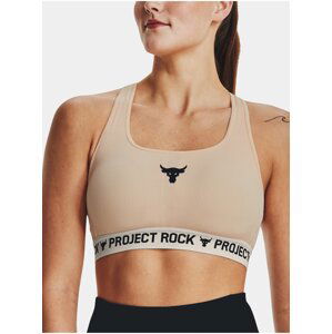 Béžová dámská sportovní podprsenka Under Armour Pjt Rock Crsbck Bra TG