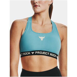 Světle modrá dámská sportovní podprsenka Under Armour Project Rock Crsbck Bra TG