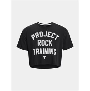 Černé pánské tričko s potiskem Under Armour Project Rock HW Cutoff T TG