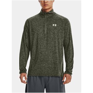 Khaki sportovní tričko Under Armour UA Tech 2.0 1/2 Zip