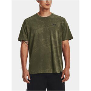 Khaki pánské sportovní tričko Under Armour UA Tech Vent Jacquard SS