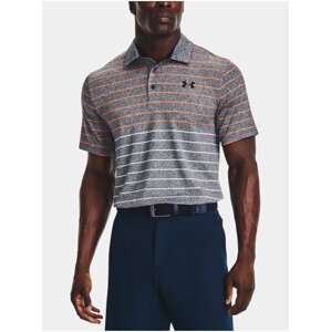 Šedé sportovní tričko Under Armour UA Playoff 3.0 Stripe Polo