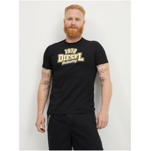 Černé pánské tričko s potiskem Diesel Diegos