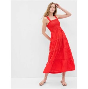 Červené dámské maxi šaty GAP