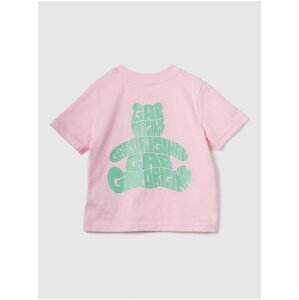 Růžové dětské tričko GAP