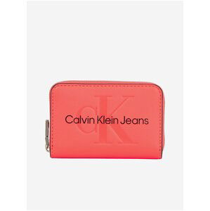 Korálová dámská peněženka Calvin Klein Jeans
