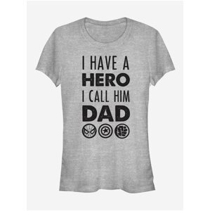 Šedé dámské tričko ZOOT.Fan Marvel Hero Dad