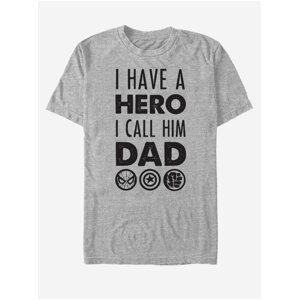 Šedé unisex tričko ZOOT.Fan Marvel Hero Dad