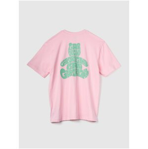 Růžové unisex tričko GAP