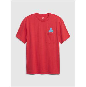 Červené unisex tričko s potiskem GAP