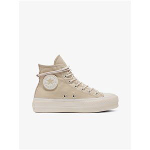 Béžové dámské kotníkové tenisky Converse Chuck Taylor All Star Lift