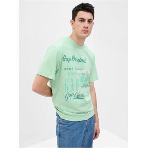 Zelené pánské tričko s potiskem GAP