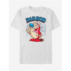 Bílé pánské tričko ZOOT.Fan Nickelodeon Stimpy Bod