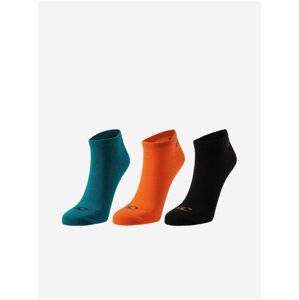 Sada tří párů unisex ponožek v oranžové, petrolejové a černé barvě O'Neill QUARTER ONEILL 3 PACK