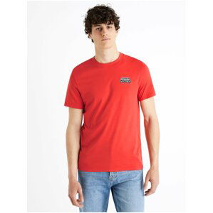 Červené pánské tričko Celio Super Mario