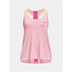 Růžové holčičí sportovní tílko Under Armour UA Knockout Tank