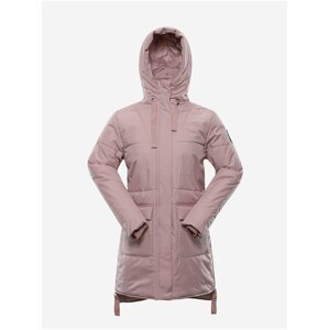 Růžový dámský zimní kabát NAX KAWERA