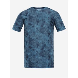 Modré pánské vzorované funkční tričko ALPINE PRO QUATR