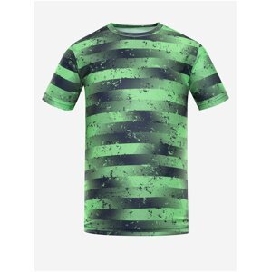 Zelené pánské vzorované funkční tričko ALPINE PRO QUATR