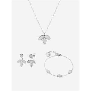Sada tří dámských šperků ve stříbrné barvě VUCH Moon Lilies