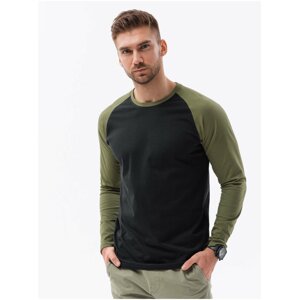 Zeleno-černé pánské tričko Ombre Clothing