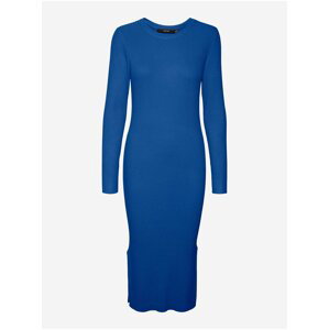 Modré dámské pouzdrové svetrové šaty VERO MODA Glory