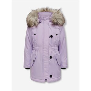 Světle fialová holčičí zimní bunda ONLY Giris