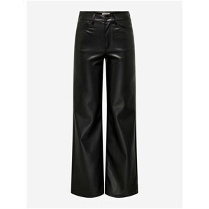 Černé dámské koženkové kalhoty ONLY Madison