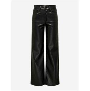 Černé dámské koženkové kalhoty ONLY Madison